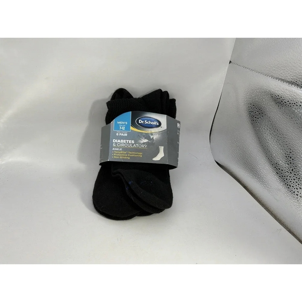 2 Pairs Of Dr Scholls Diabetes & Circulatory Block Ankle Socks
